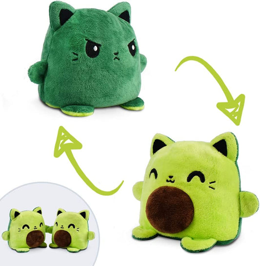 - Plushmates - Magnetic Reversible Plushies That Hold Hands When Happy - Avocado Cat - Huggable and Soft Sensory Fidget Toy Stuffed Animals That Show Your Mood - Gift for Kids and Adults!